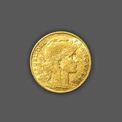 GOLD 10 Francs - 1906 front